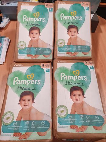 168 couches pampers harmonie T3