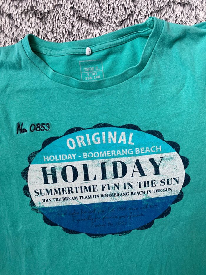 Tee-shirt vert Name It - 9 / 10 ans - photo numéro 2