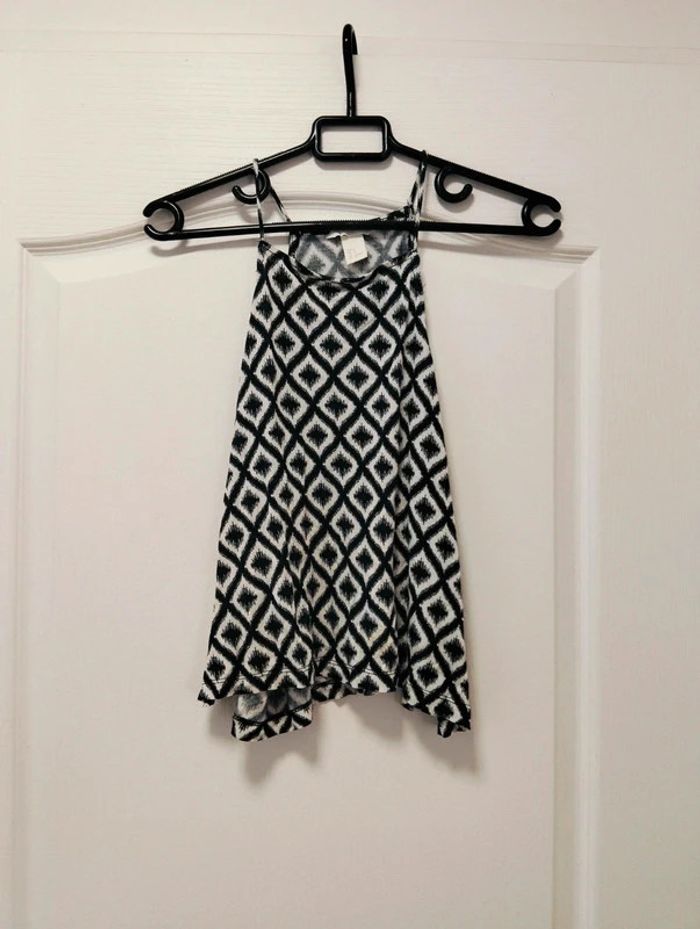 Débardeur graphique noir et blanc H&M S - photo numéro 2