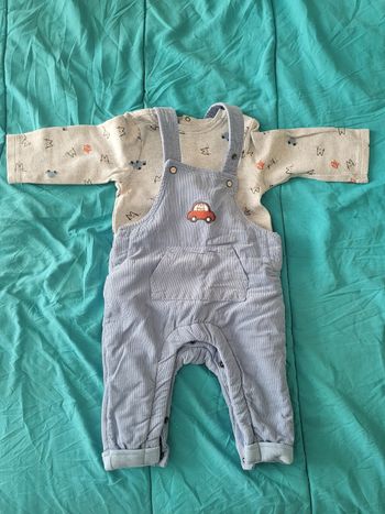 Ensemble salopette polo 6mois