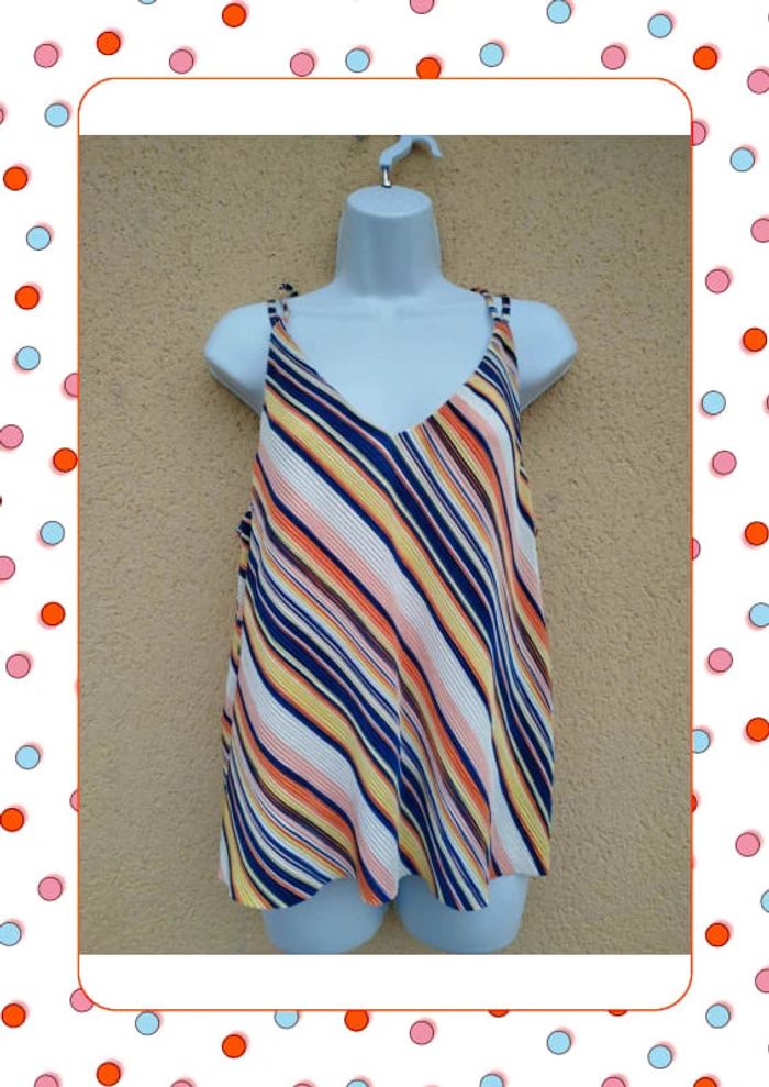 Débardeur rayures multicolores