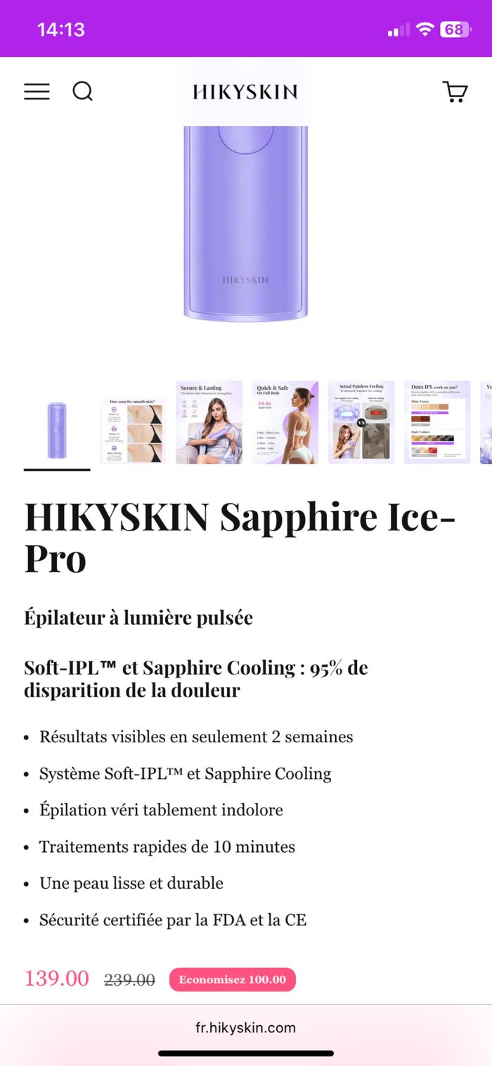 Épilateur à lumière pulsée - photo numéro 3