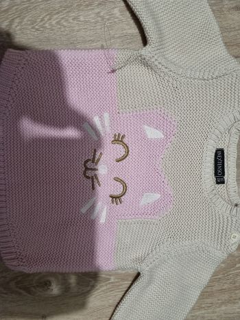 Pull beige & rose