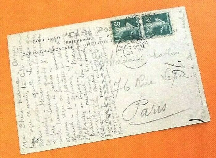 Carte postale ancienne Pau (Pyrénées-Atlantiques) Vue sur la Chaîne des Pyrénées et le Pic du Midi - photo numéro 2