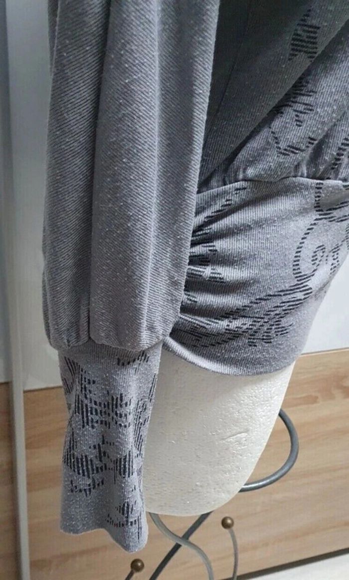 Beau T-shirt/pull gris manches chauve souris Stella T: 40 - photo numéro 6