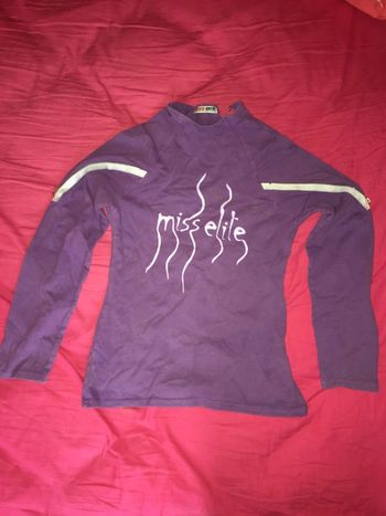 tee shirt manche longue violet 14 ans