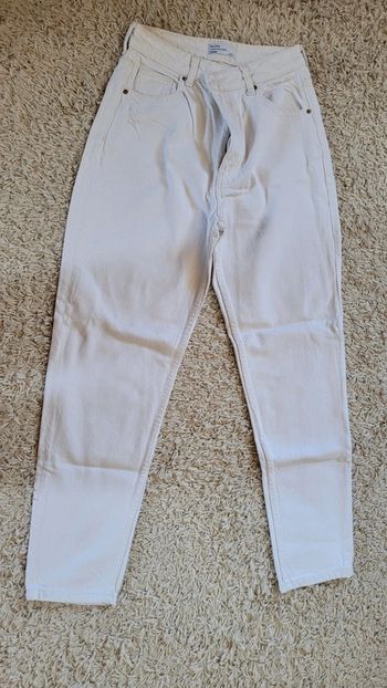 Jean Mom boyfriend blanc