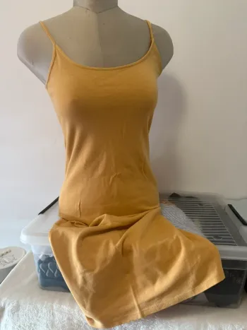 Robe longue jaune moutarde Pimkie