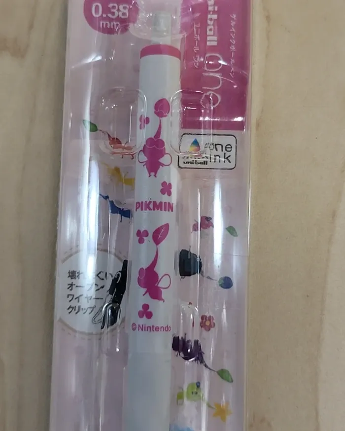 Stylo Pikmin Uni-ball 0.38 mm rose - photo numéro 3