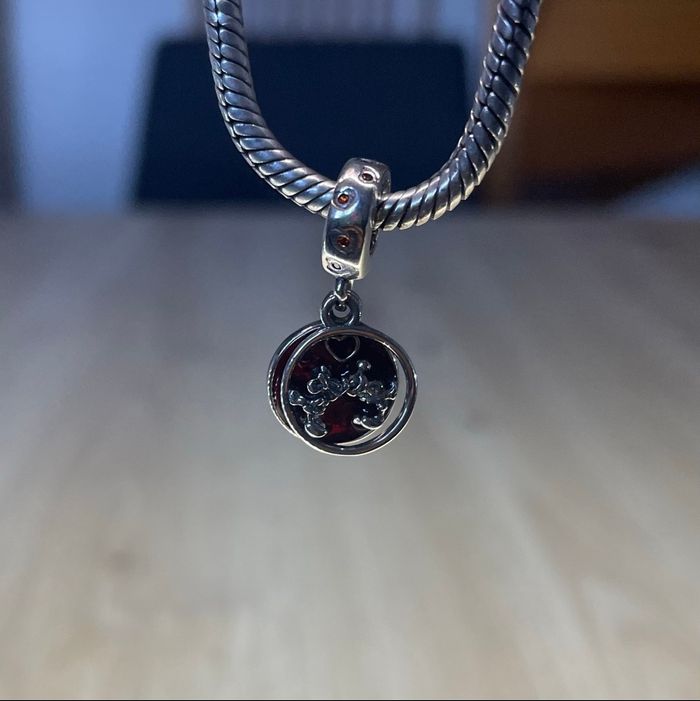 Charm Pandora Bisou Mickey & Minnie 💞 Amour Disney – Bijou Rare en Argent 925
