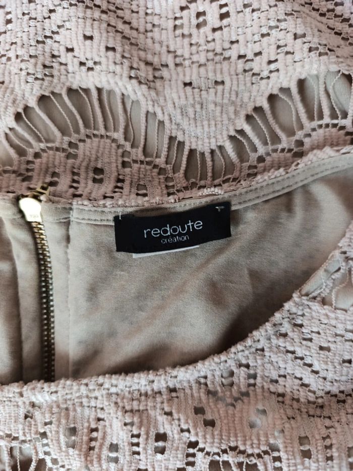 Robe chic dentelle beige la redoute taille L - photo numéro 4