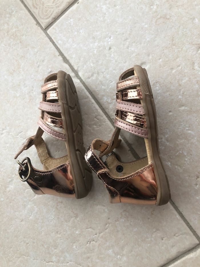 Sandales fille T19 rose métallisé - photo numéro 4