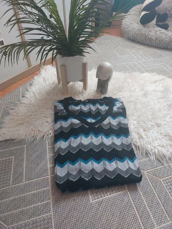 Pull long crocheté / tunique taille S Jennyfer