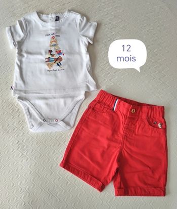 Tenue estivale Sergent Major taille 12 mois neuve