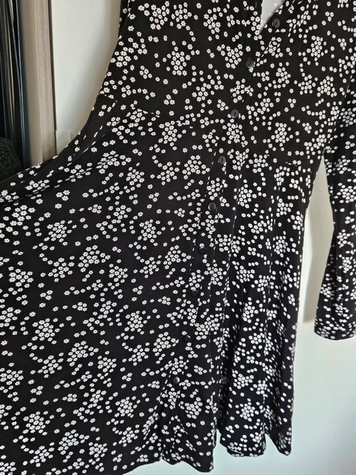 Robe chemise petites fleurs blanches Piazza Italia - photo numéro 4