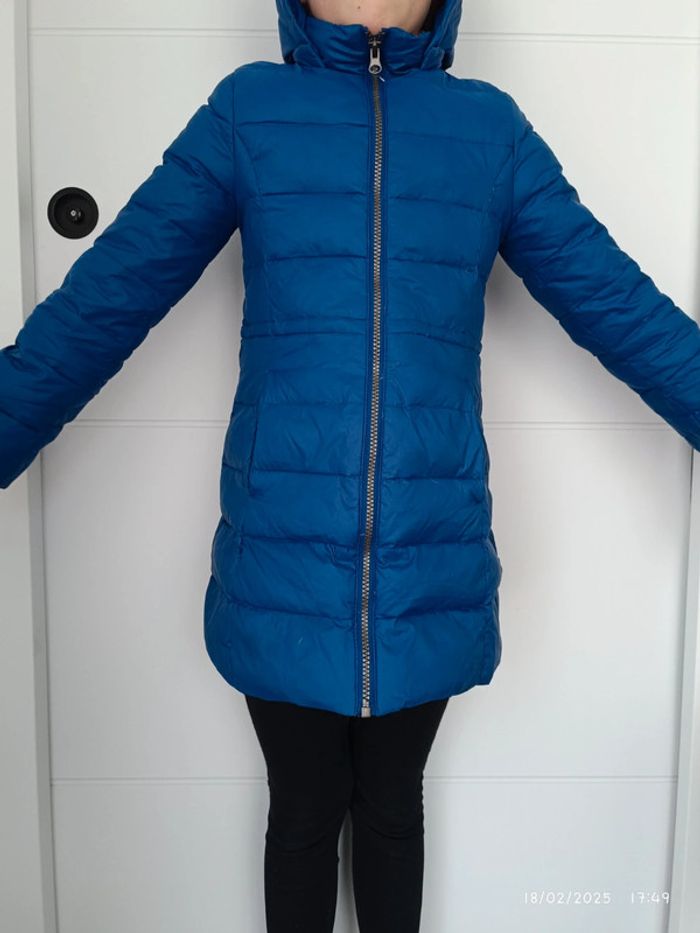 Doudoune bleu cintrée fille - photo numéro 4