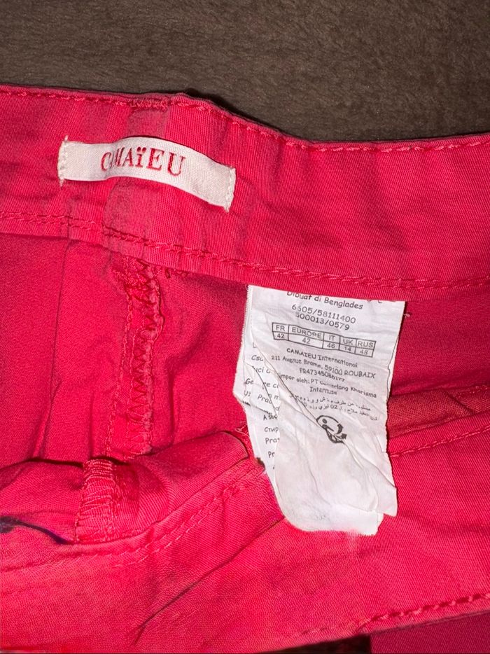 Short fuchsia femme taille 42 camaïeu en très bon état. - photo numéro 2