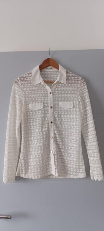 Chemise Blouse à boutons blanche "Giorgia" Taille M/L