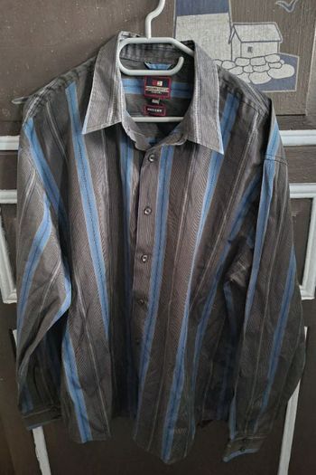 Chemise homme à rayures taille 43-44