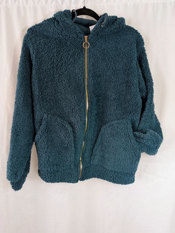 Veste a capuche femme polaire / doux vert L