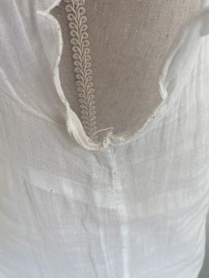 T shirt blanc voile broderie klaya L - photo numéro 6