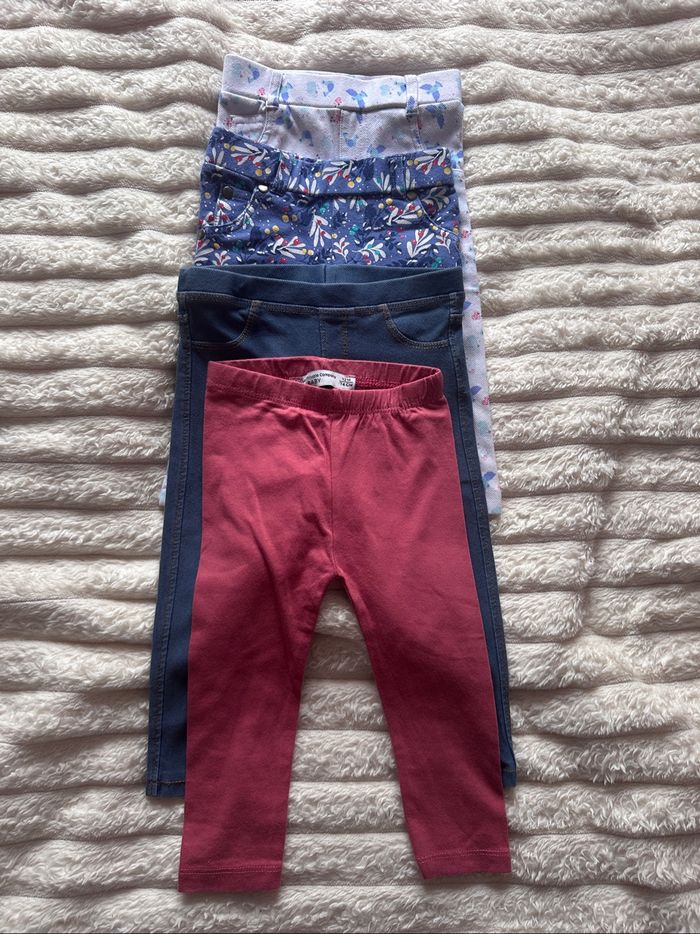 Lot 4 leggings 12 mois