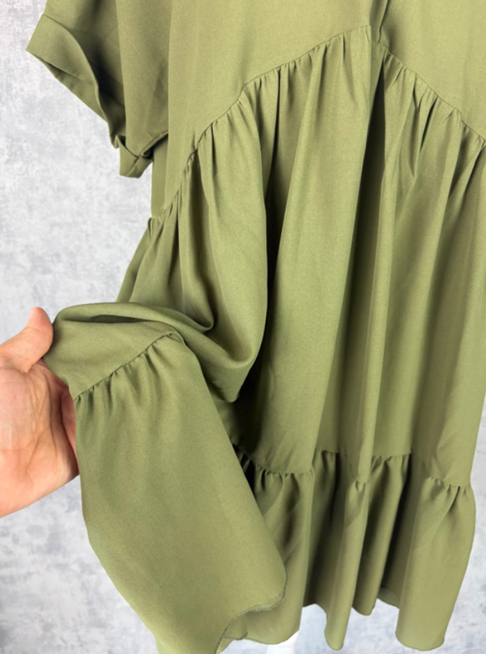 🌸 Robe fluide Vert Olive Taille 40/42 🌸 - photo numéro 3