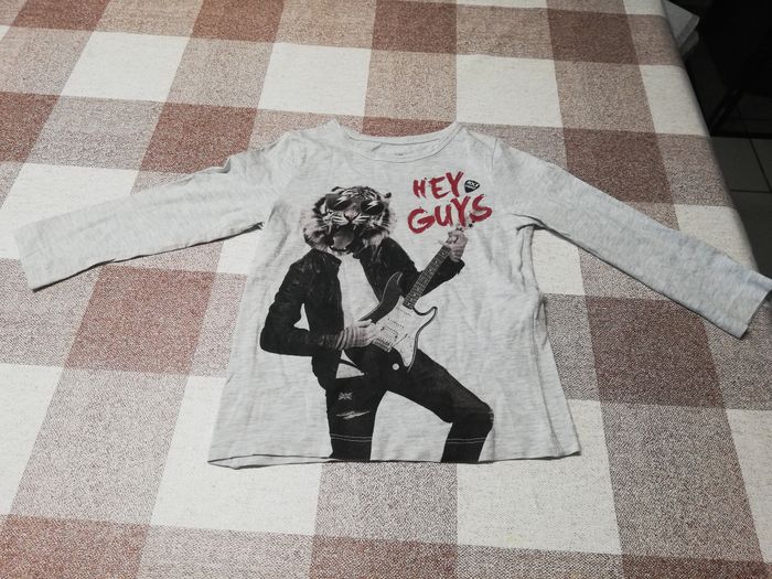 Tee shirt 3 ans gris manches longues Gémo