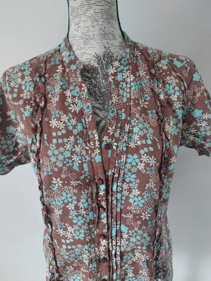 Chemise à fleurs 100% coton - photo numéro 2