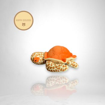 Peluche doudou tortue orange et marron A492