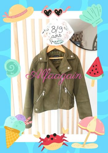 Veste perfecto kaki 8/9ans