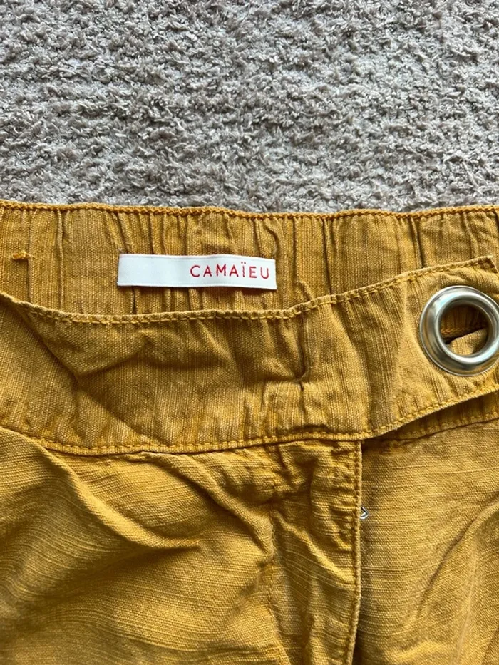 pantalon pour femme jaune Camaïeu - photo numéro 2