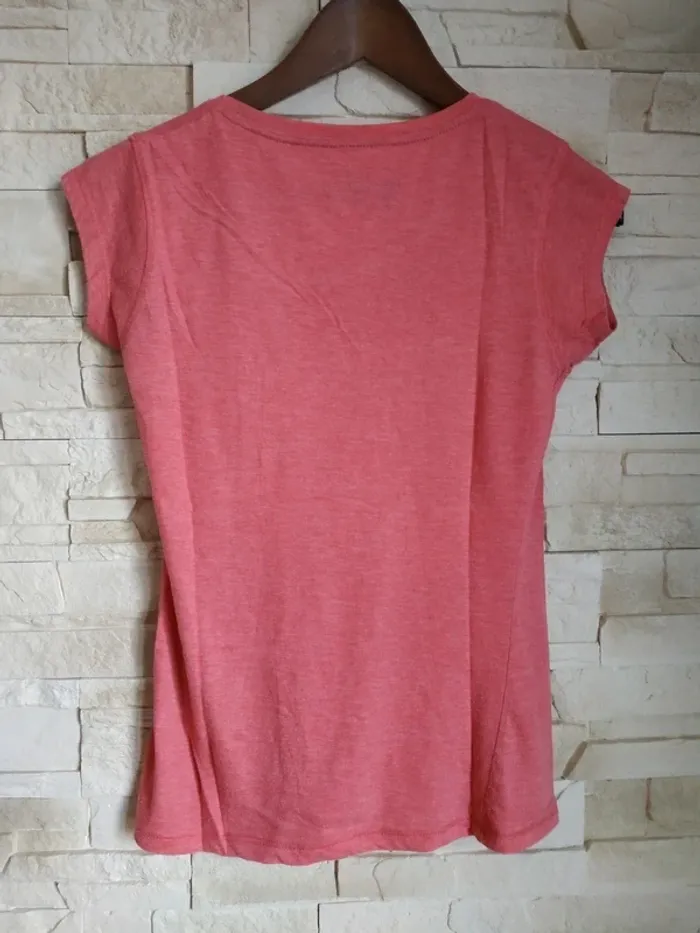T-shirt femme rose corail tbe Atmosphère S - photo numéro 2