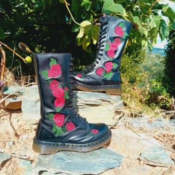 Dr. Martens 1914 Vonda roses brodées 36