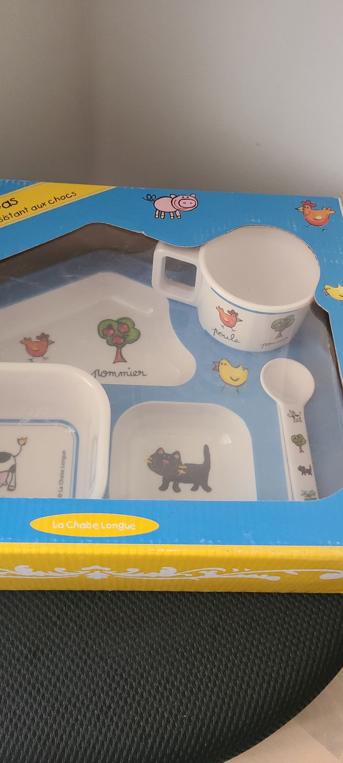 Coffret repas mélamine ferme 4 pièces pour enfant - La Chaise Longue - photo numéro 2