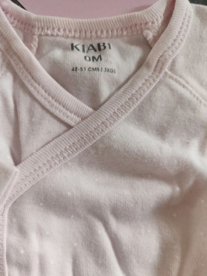 Body croisé rose à pois 0 mois - photo numéro 2