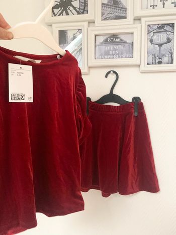 Magnifique ensemble en velours Rouge 😍 ideal pour Halloween 🩸 ou fêtes de noël 🎄