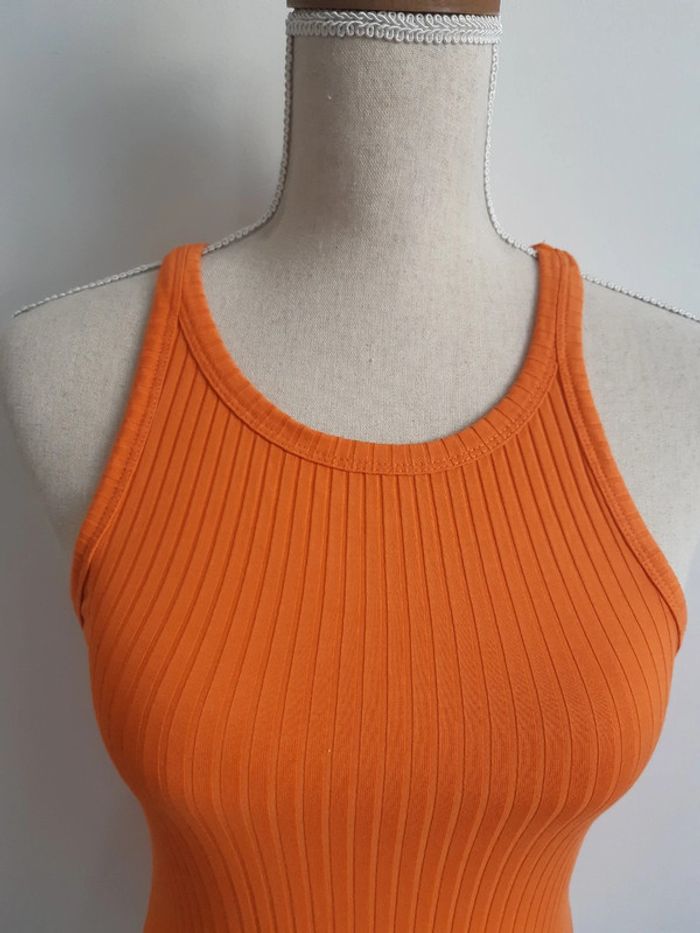 Débardeur côtelé orange Cache Cache T34 - photo numéro 2