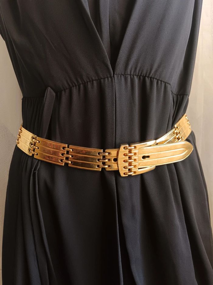 Vintage | Ceinture métal doré articulé | t. 80 - photo numéro 3