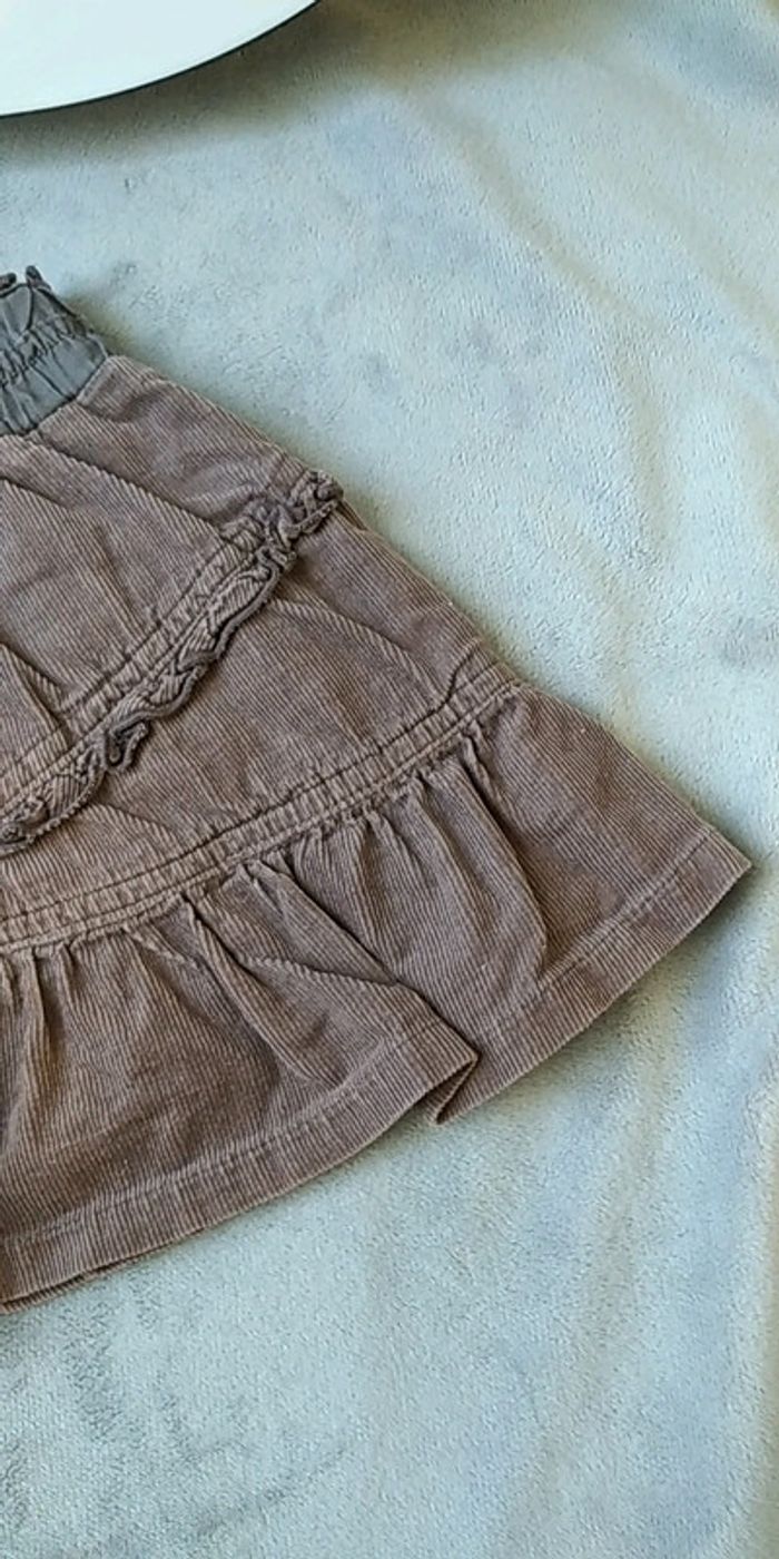 Jupe velours marron Fille 12 mois Minnie Disney C&A 100% coton - photo numéro 5