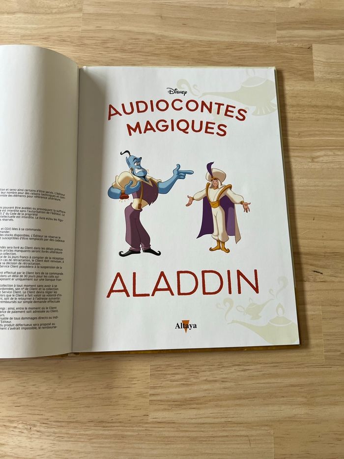 Livre Disney Audiocontes Magiques n°4 – Aladdin – Bon État (Sans Figurines) - photo numéro 4