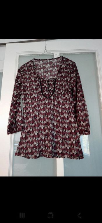 Blouse tons bordeaux 38