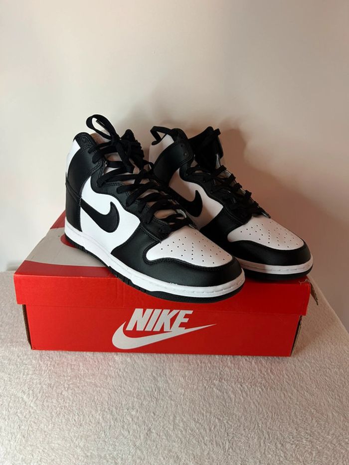 Nike Dunk High Retro Homme - Taille 44 Noir/Blanc - photo numéro 3
