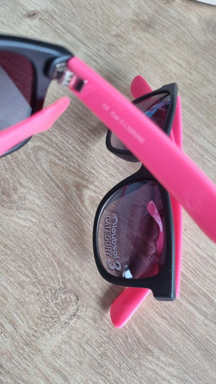 Lunette soleil neuves LOUBSoL noire / rose originale - photo numéro 2