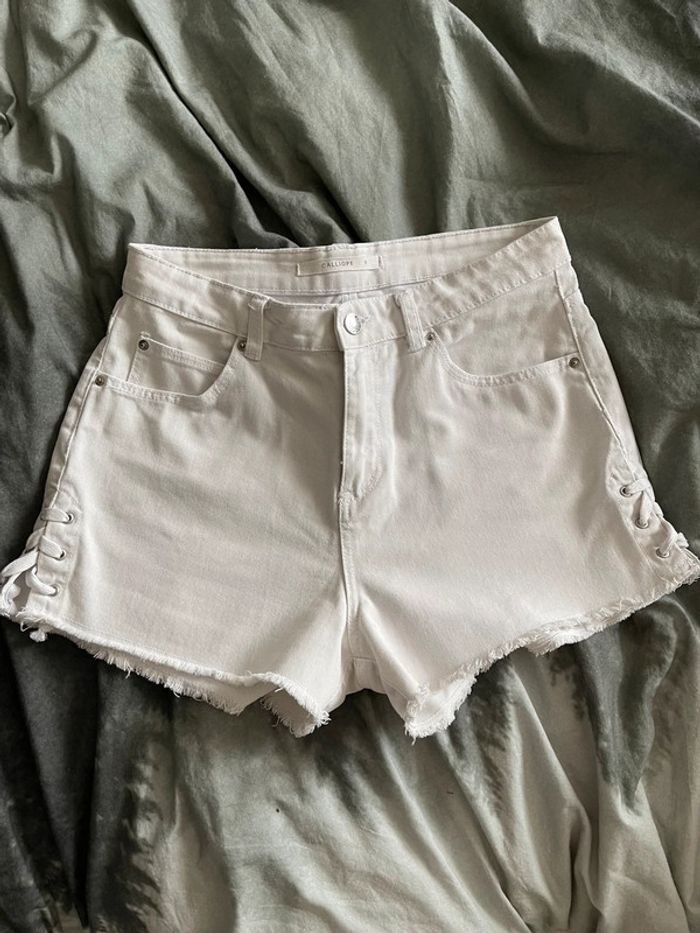 Short en denim blanc Calliope taille S en bon état - photo numéro 4