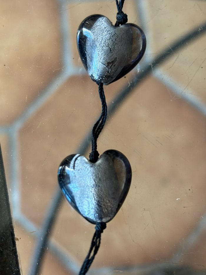 Collier verre de murano cœur - photo numéro 2