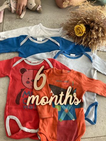 Lot de 6 body 6 mois (lot 6-8)