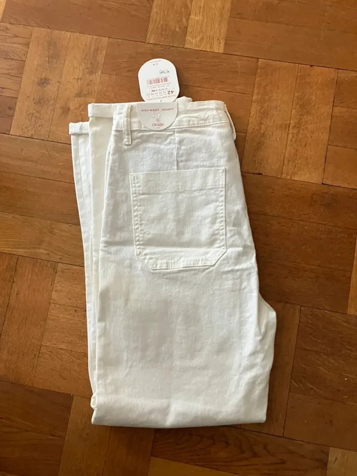 Jean blanc stretch T42 neuf avec étiquette - photo numéro 3