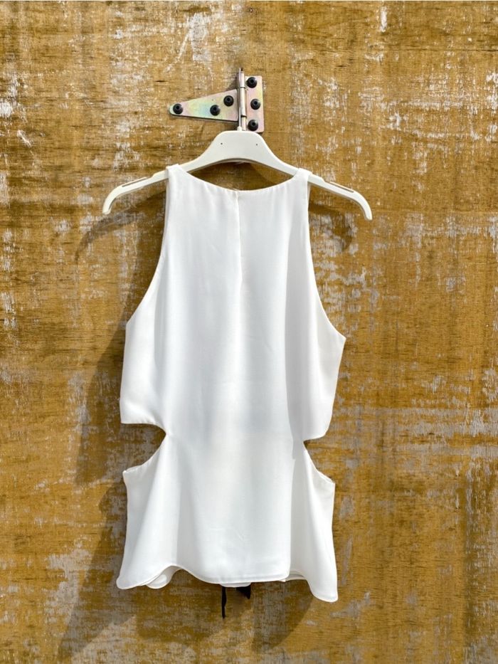 Chemisier en mousseline noir et blanc Zara - photo numéro 3