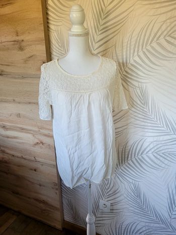 Blouse blanc crème taille M